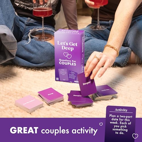 Let's Get Deep by Relatable – 200 Intimacy-Building Question Cards for Couples