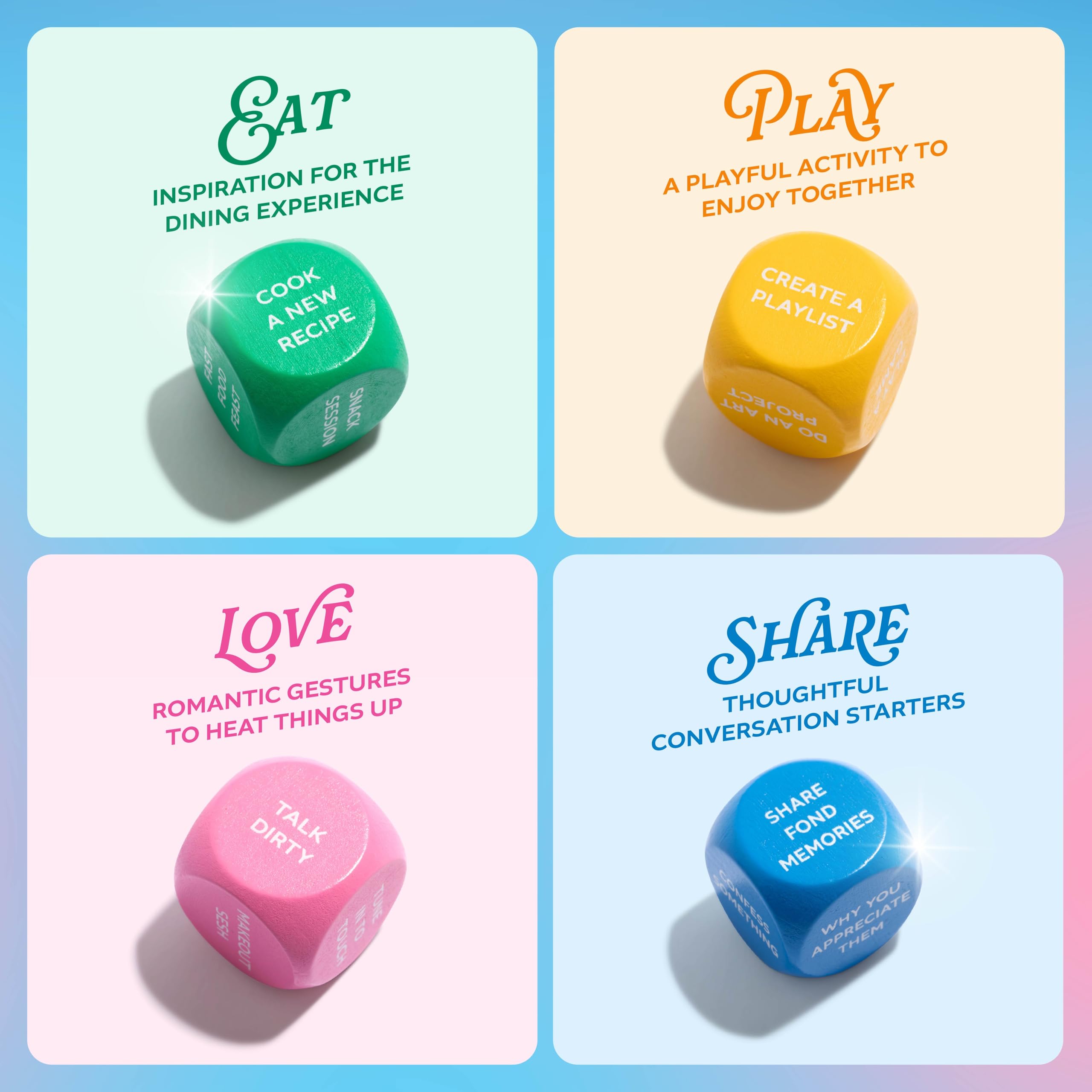 Let’s Get Deep® Date Night Dice: 200+ Unique Date Ideas for Couples Ages 18+