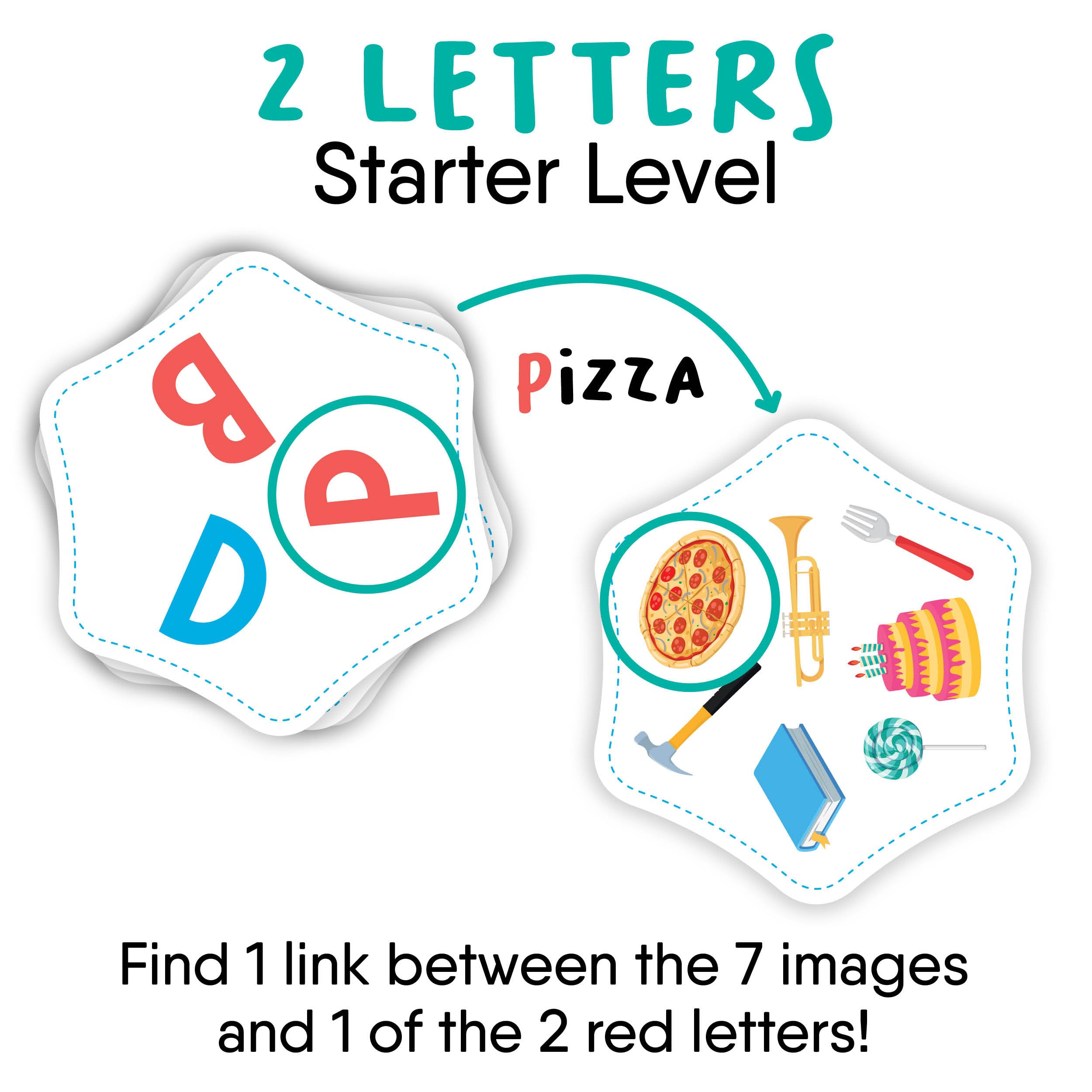 Letter Links Word Match Game by FlexiQ – Fast-Paced Family Card Game for Kids 6+