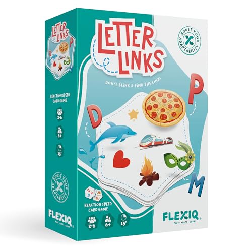 Letter Links Word Match Game by FlexiQ – Fast-Paced Family Card Game for Kids 6+