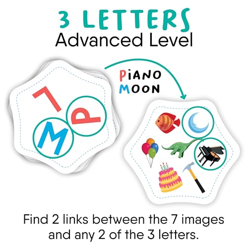 Letter Links Word Match Game by FlexiQ – Fast-Paced Family Card Game for Kids 6+