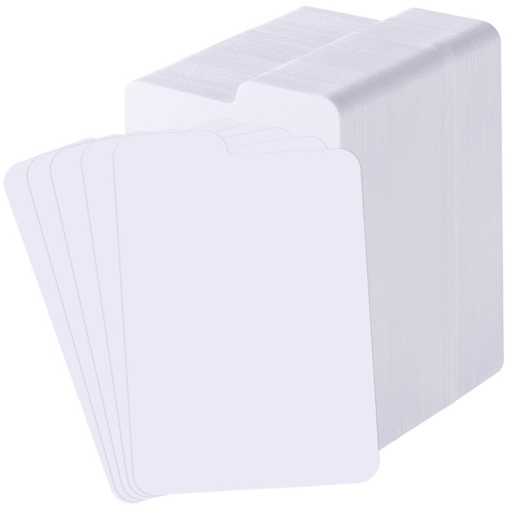 Lewtemi 100 Packs PP Trading Card Dividers – White, 2.6x3.8 Inch Card Separators for Collectibles Storage