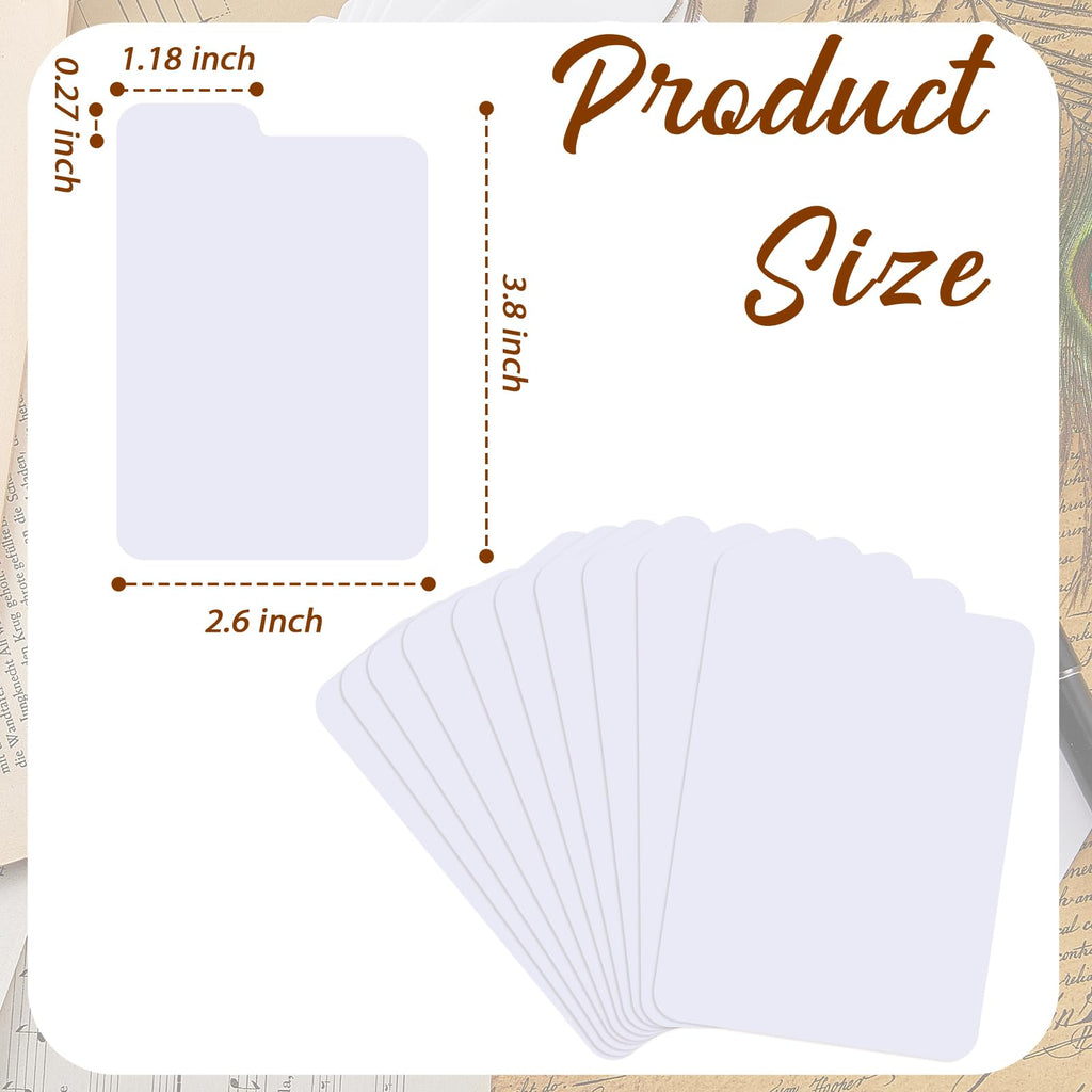 Lewtemi 100 Packs PP Trading Card Dividers – White, 2.6x3.8 Inch Card Separators for Collectibles Storage