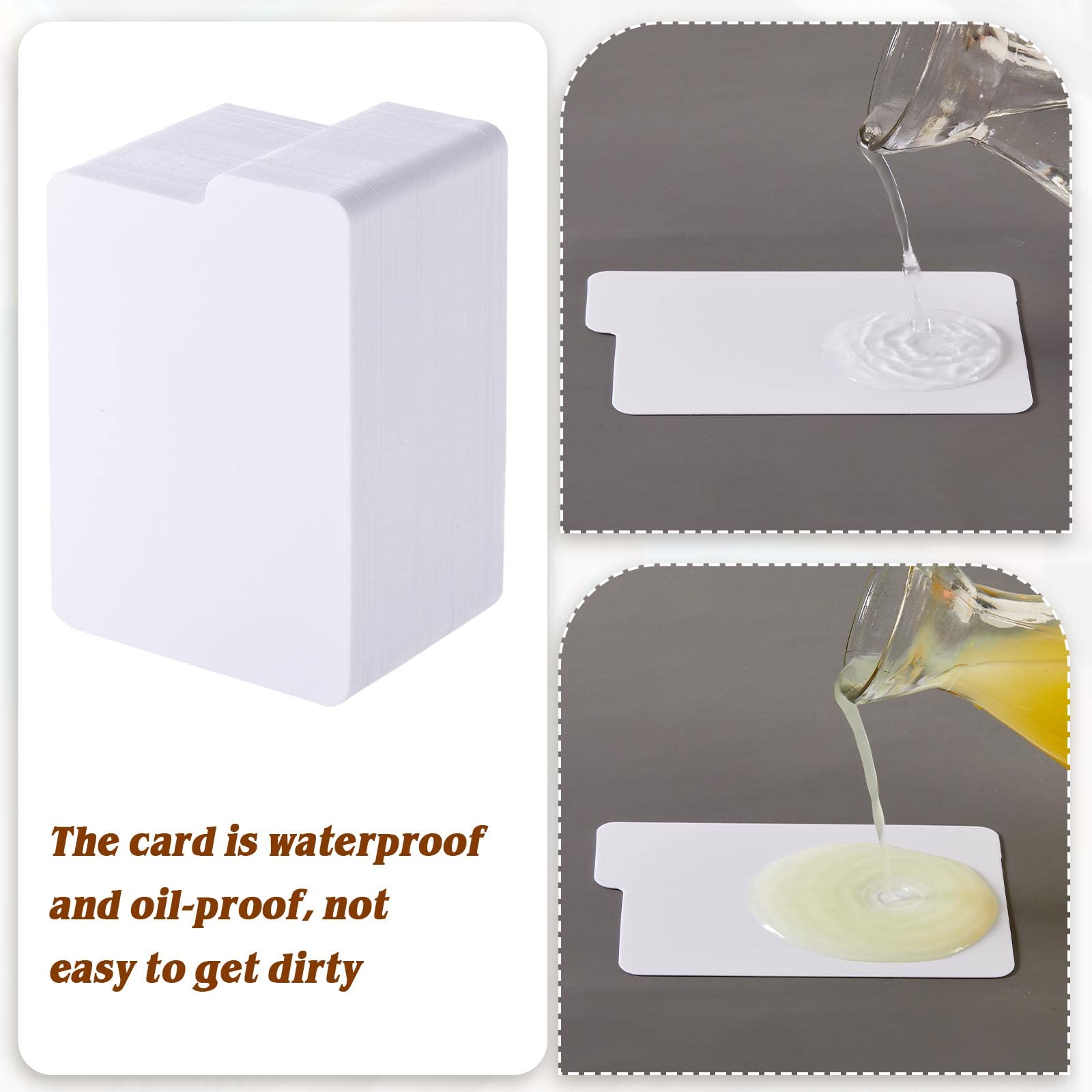 Lewtemi 100 Packs PP Trading Card Dividers – White, 2.6x3.8 Inch Card Separators for Collectibles Storage