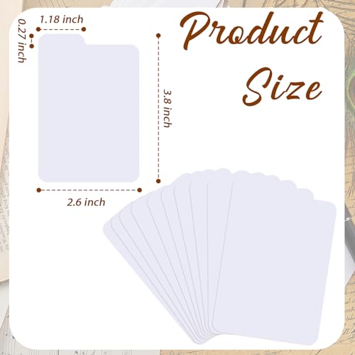 Lewtemi 100 Packs PP Trading Card Dividers – White, 2.6x3.8 Inch Card Separators for Collectibles Storage