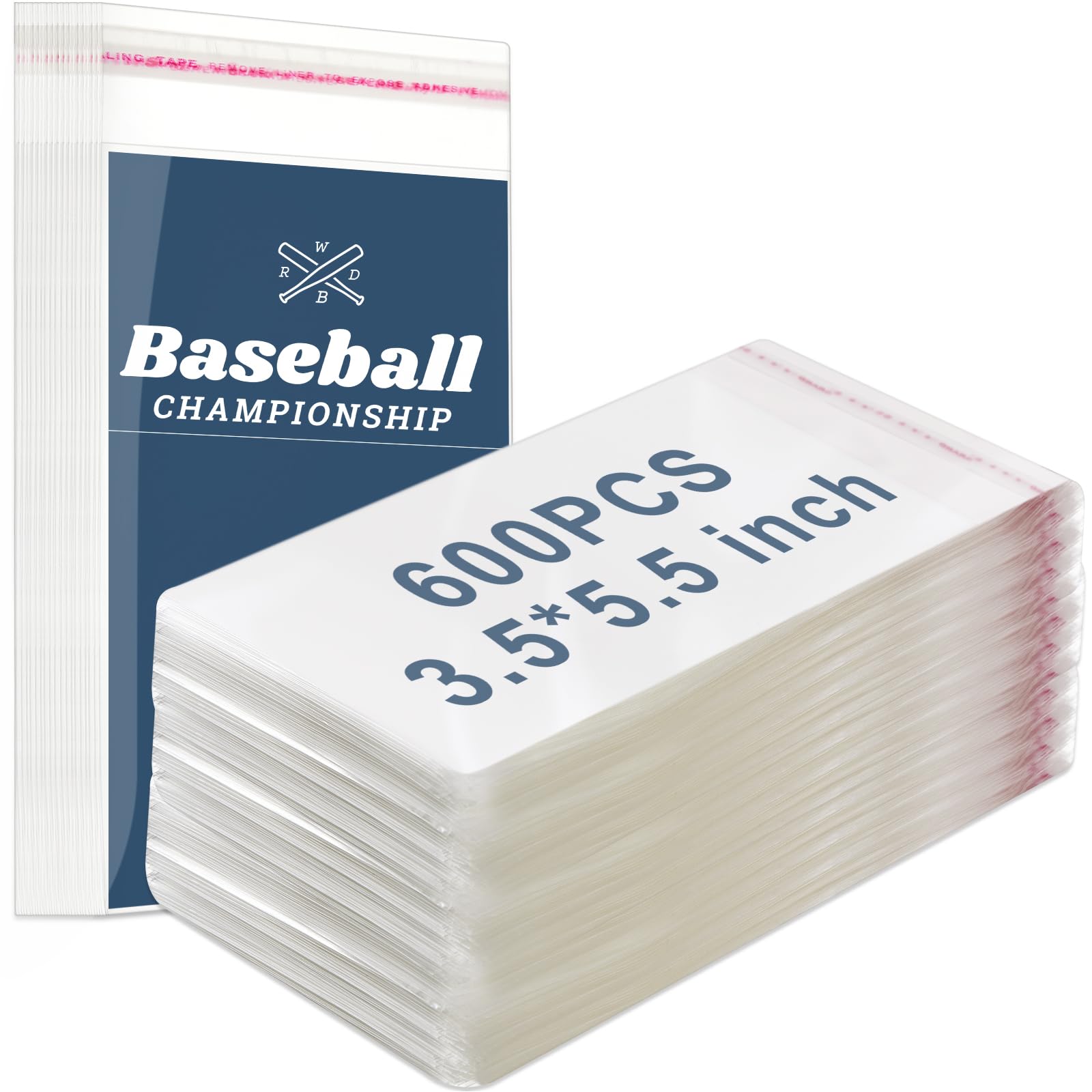 Lewtemi 600 Clear Resealable Card Sleeves – 3.5 x 5.5 Inches for Trading Cards & Slabs