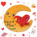 LeYoHa 10-Inch Moon Love Plush - I Love You to the Moon and Back Stuffed Animal with Heart and Gift Card