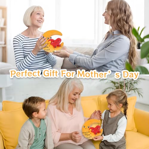 LeYoHa 10-Inch Moon Love Plush - I Love You to the Moon and Back Stuffed Animal with Heart and Gift Card