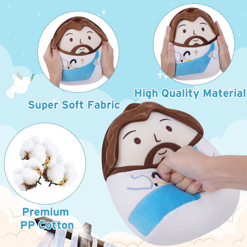 LeYoHa Jesus Plush Doll – Soft Christian Toy with Cross Embroidery & Gift Set
