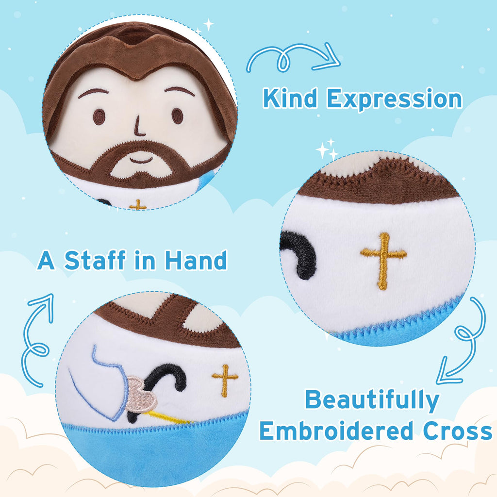 LeYoHa Jesus Plush Doll – Soft Christian Toy with Cross Embroidery & Gift Set