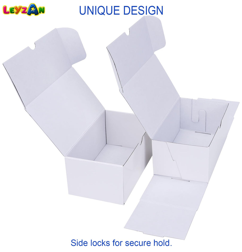 Leyzan 8-Pack Trading Card Storage Boxes for Toploaders - 7 Inch, Holds 800 Toploaders with Dividers and Labels