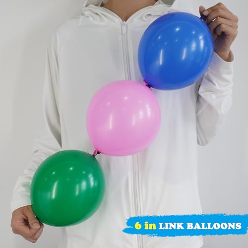 LFCXHTY 120-Pack White Quick Link Balloons - 6 Inch Latex Linking Balloons for Party Decorations
