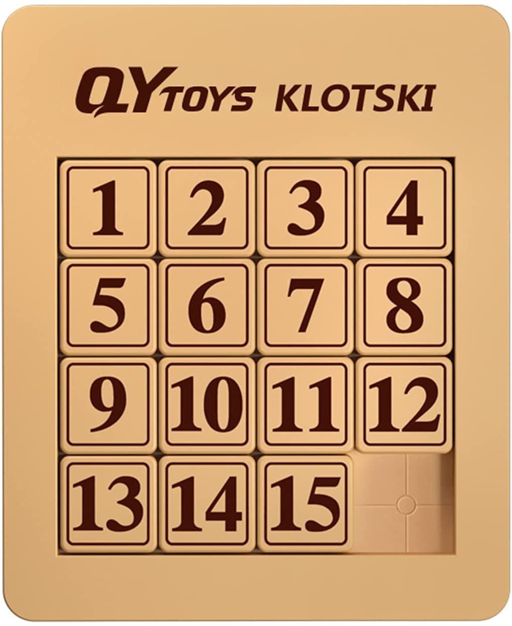 LiangCuber 4x4 Klotski Magnetic Sliding Block Puzzle - 15-Digit Number Puzzle for Kids and Adults