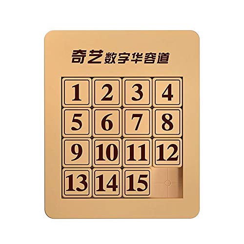 LiangCuber 4x4 Klotski Magnetic Sliding Block Puzzle - 15-Digit Number Puzzle for Kids and Adults