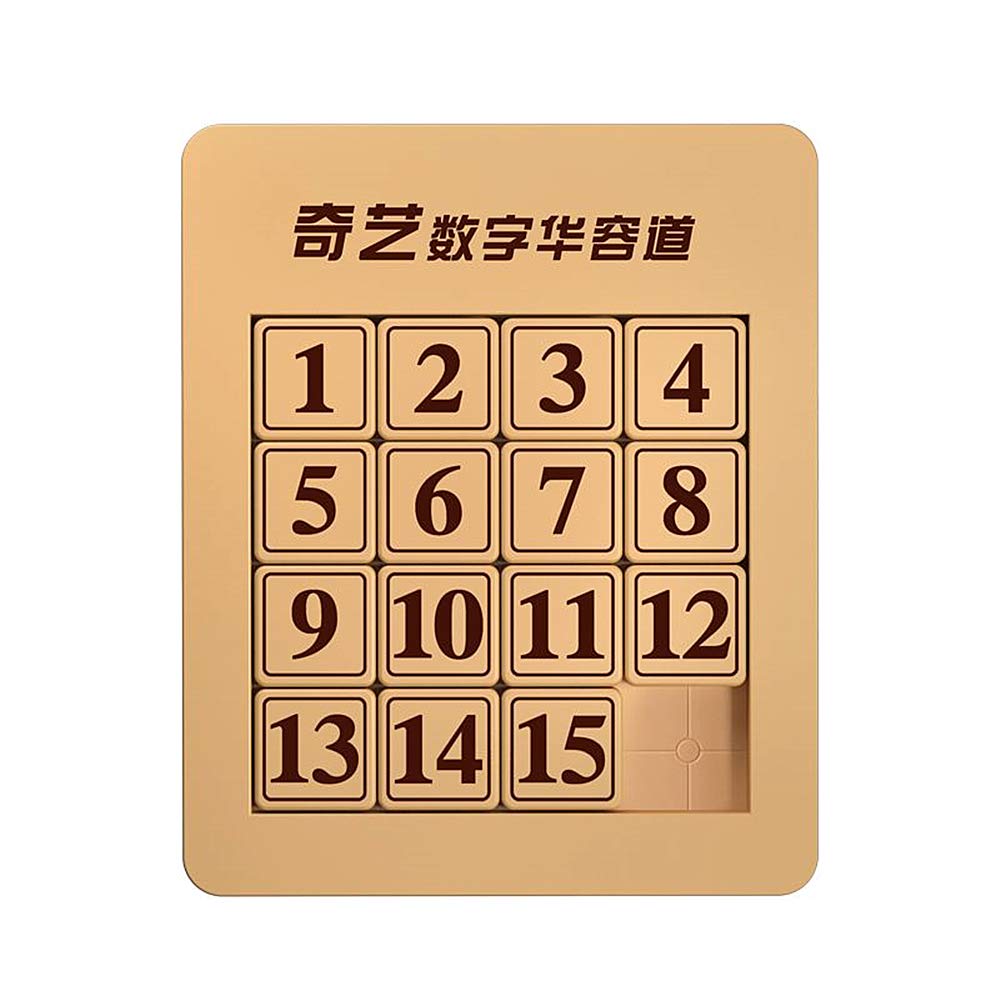 LiangCuber 4x4 Klotski Magnetic Sliding Block Puzzle - 15-Digit Number Puzzle for Kids and Adults