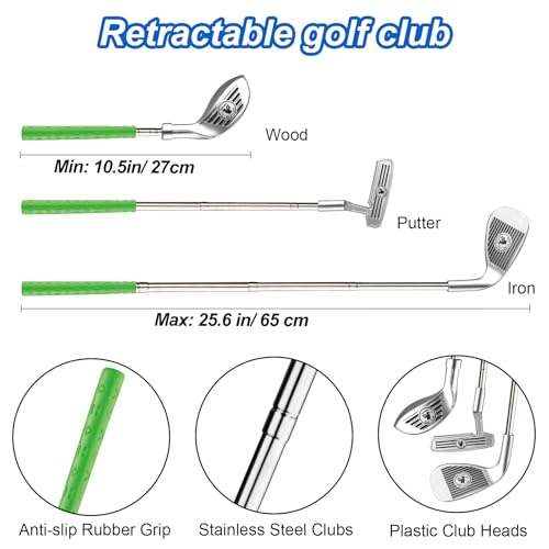 Liberry Kids Golf Set with Automatic Ball Return, Light-Up Balls, Adjustable Clubs for Ages 3-6