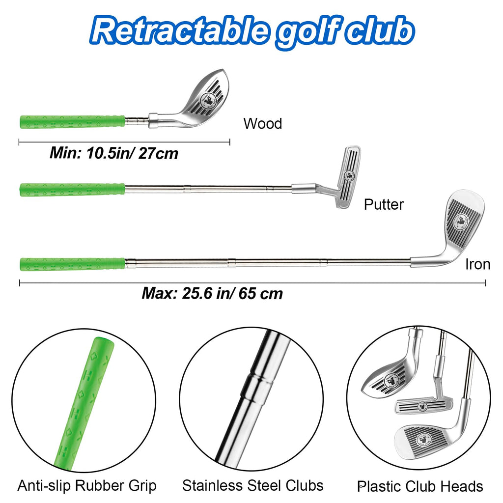 Liberry Kids Golf Set with Automatic Ball Return, Light-Up Balls, Adjustable Clubs for Ages 3-6