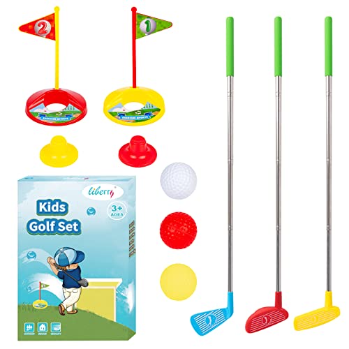 Liberry Toddler Golf Set: Retractable Clubs for Ages 3-5 – Indoor & Outdoor Play