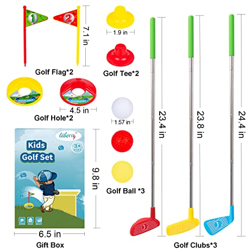Liberry Toddler Golf Set: Retractable Clubs for Ages 3-5 – Indoor & Outdoor Play