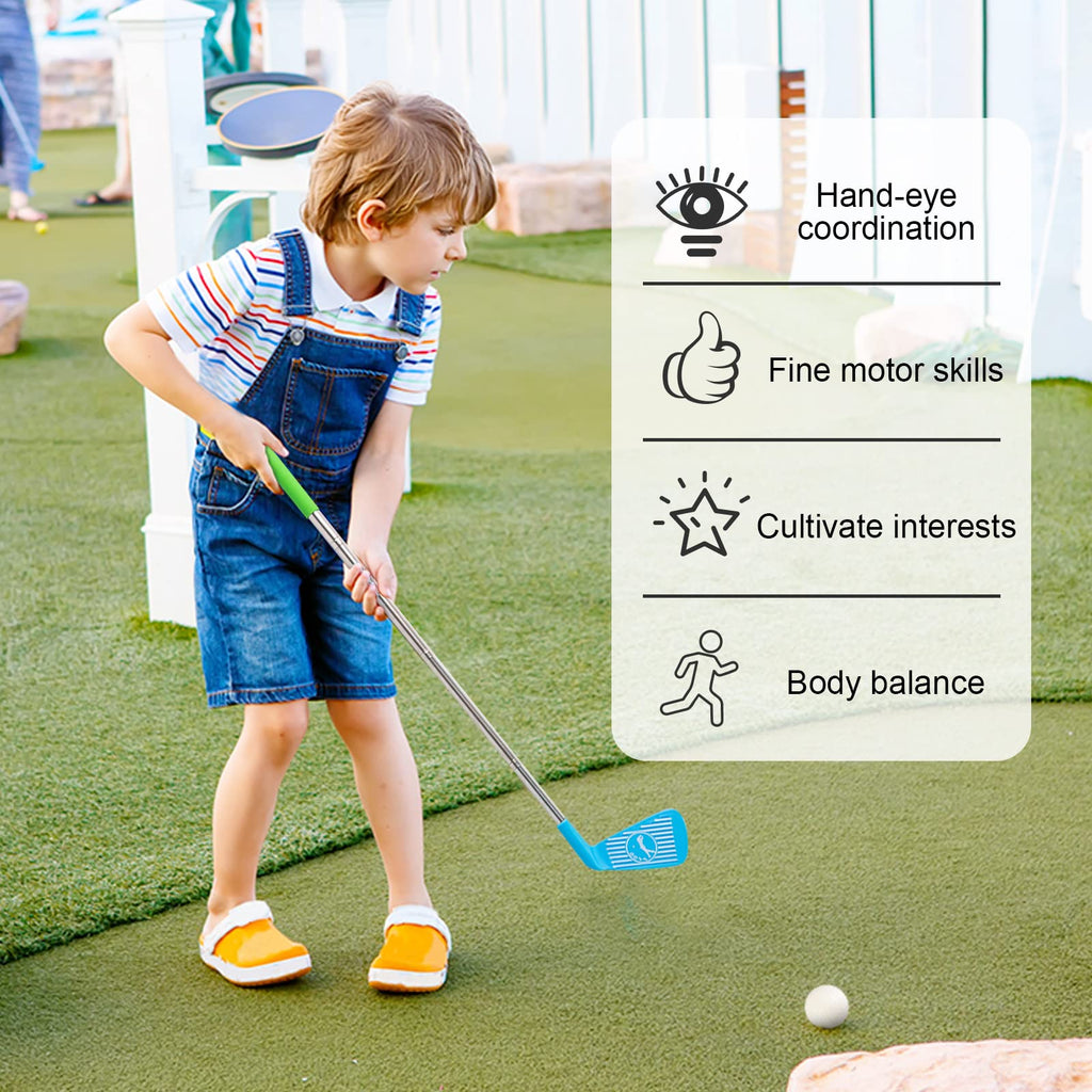 Liberry Toddler Golf Set: Retractable Clubs for Ages 3-5 – Indoor & Outdoor Play