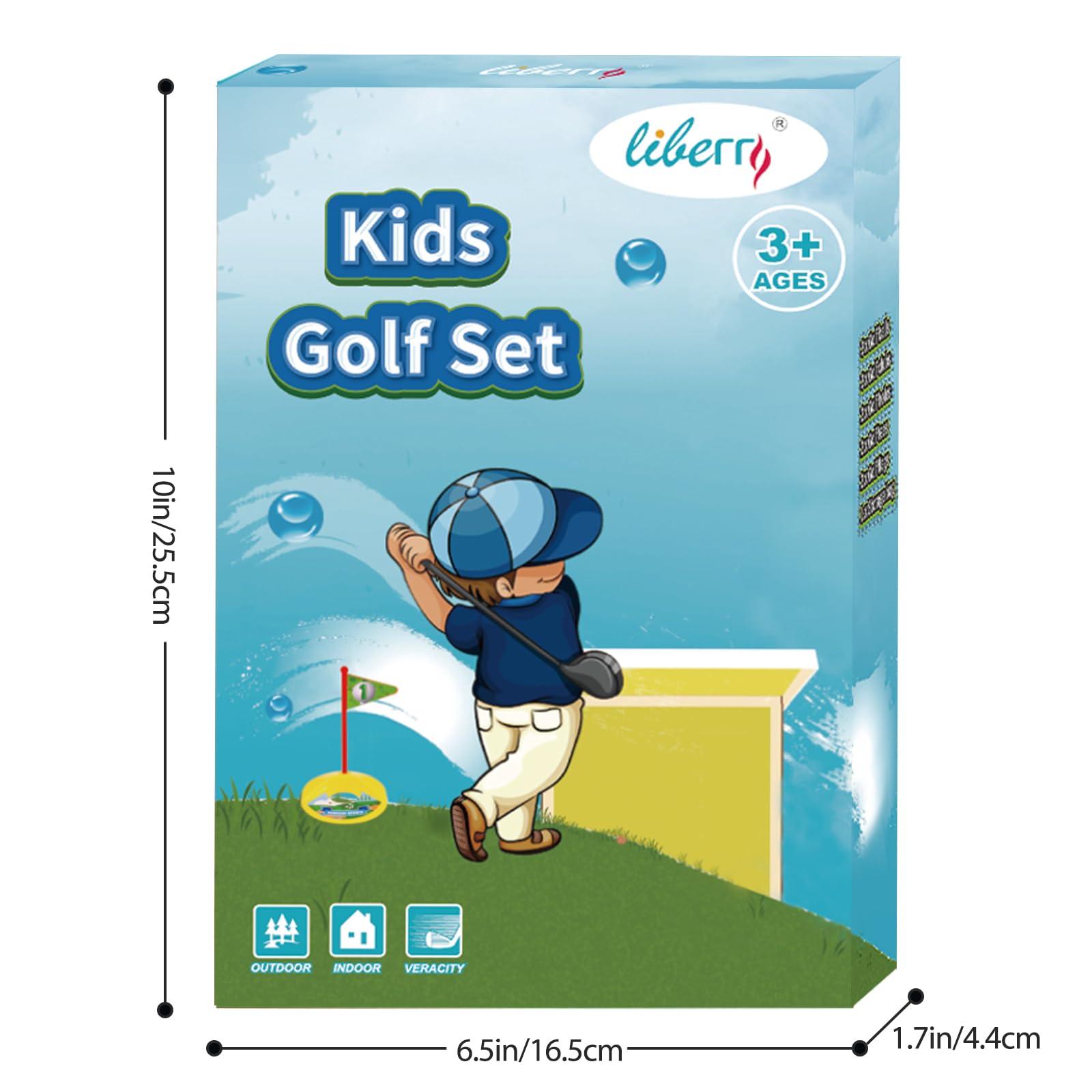 Liberry Toddler Golf Set: Retractable Clubs for Ages 3-5 – Indoor & Outdoor Play
