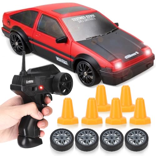 Liberty Imports 1/24 RC Drift Car - 4WD 2.4GHz with LED Lights and Drift Tires