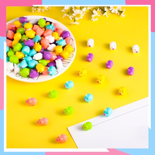 Libima 120 Mini Resin Pigs – Cute Tiny Pig Figurines for Crafts, Cake Toppers, and Miniature Gardens