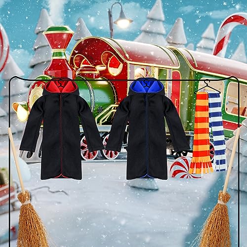 Libima 6-Piece Wizard Doll Costume Set – Mini Robes, Scarves & Broom for 12-Inch Dolls