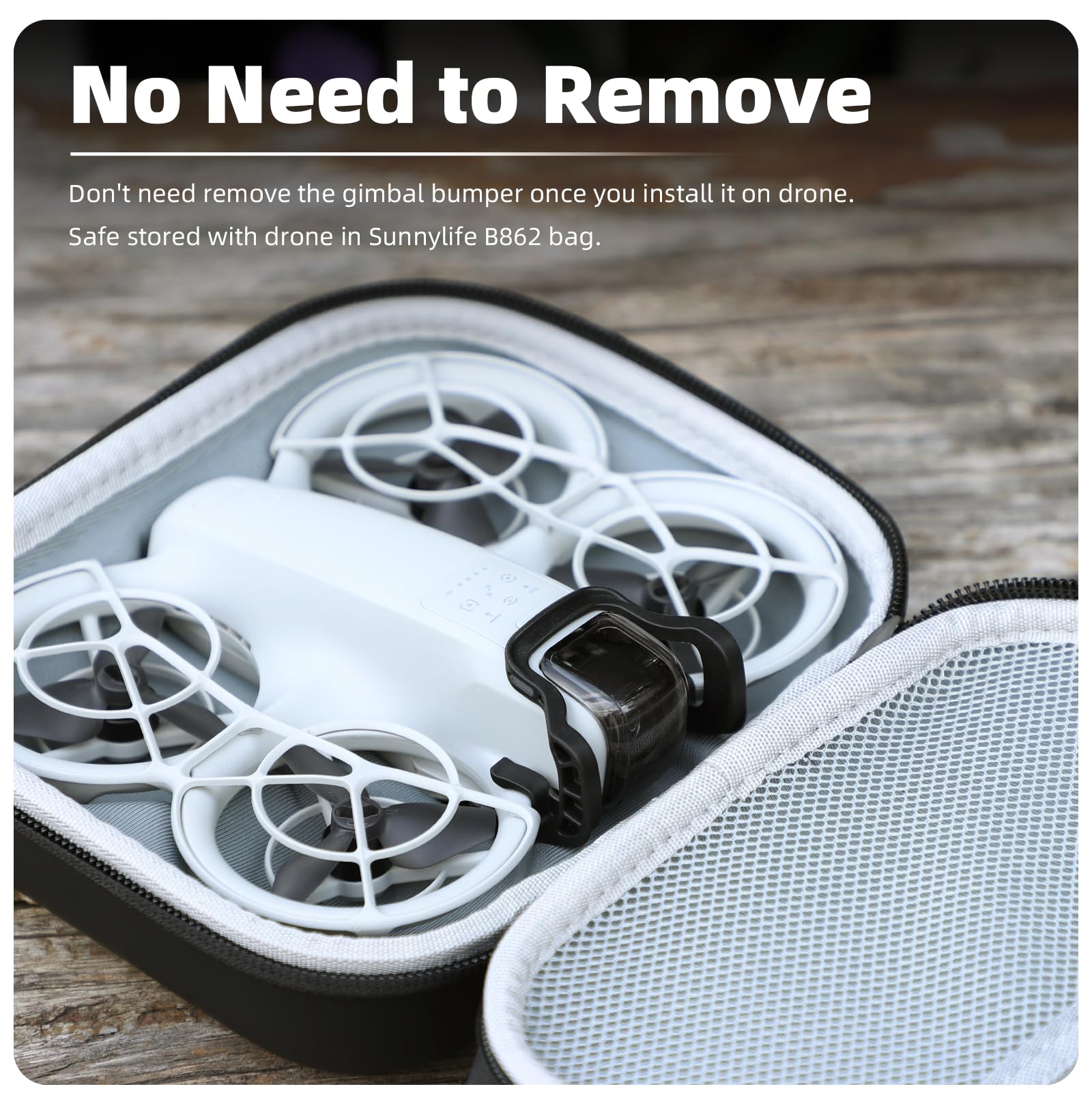 LIBOQIAO Quick-Release Gimbal Bumper for DJI NEO – Anti-Collision Camera Protector (Grey, 2g)