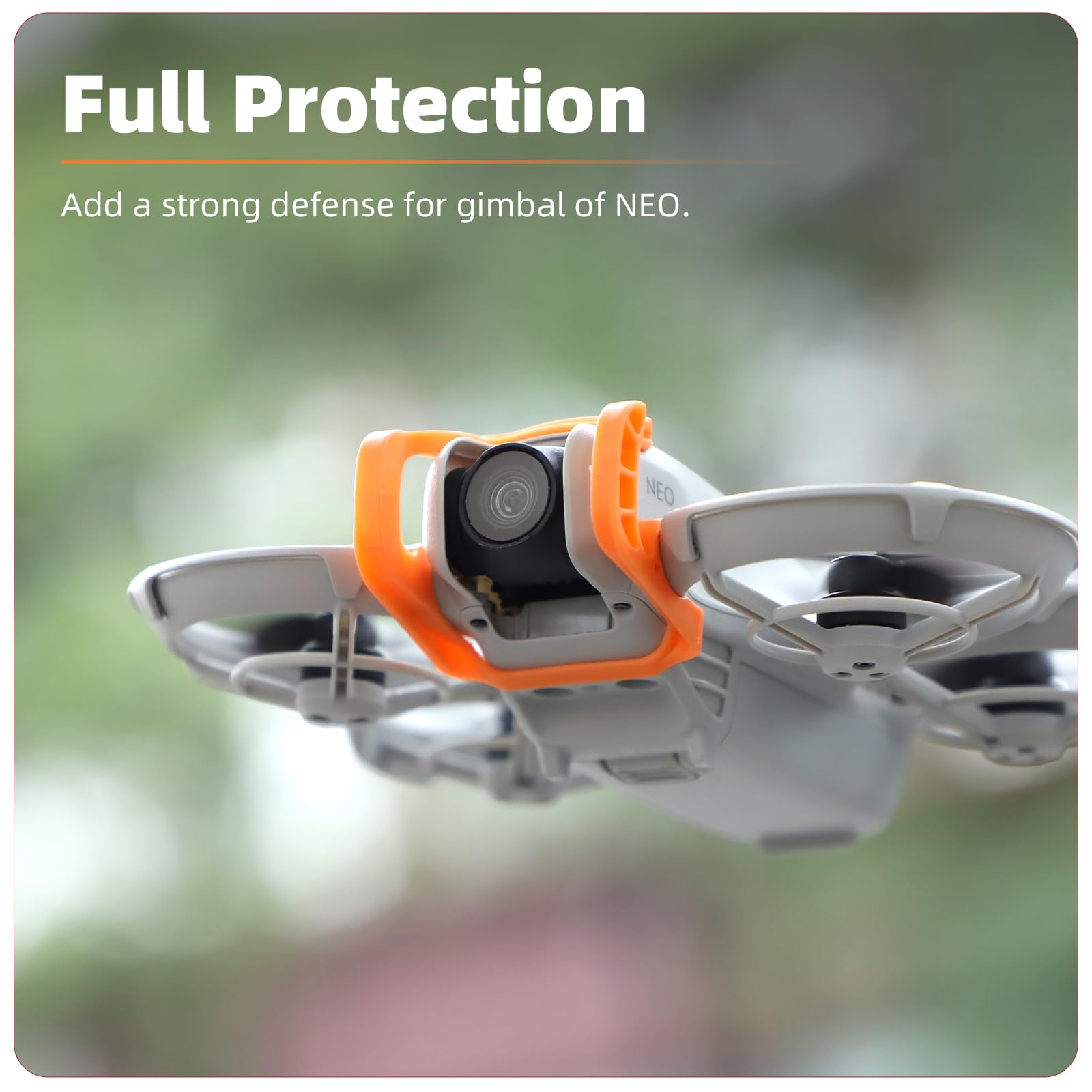 LIBOQIAO Quick-Release Gimbal Bumper for DJI NEO – Orange Anti-Collision Camera Protector