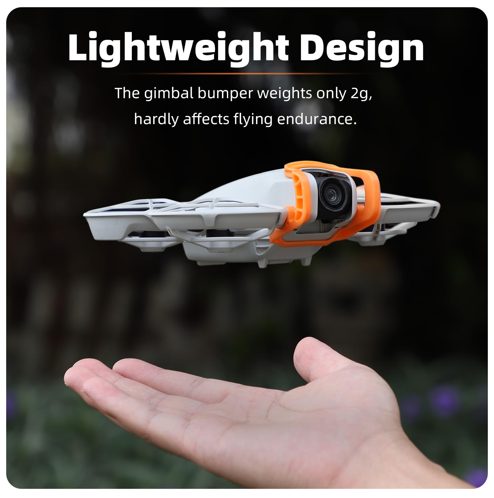 LIBOQIAO Quick-Release Gimbal Bumper for DJI NEO – Orange Anti-Collision Camera Protector