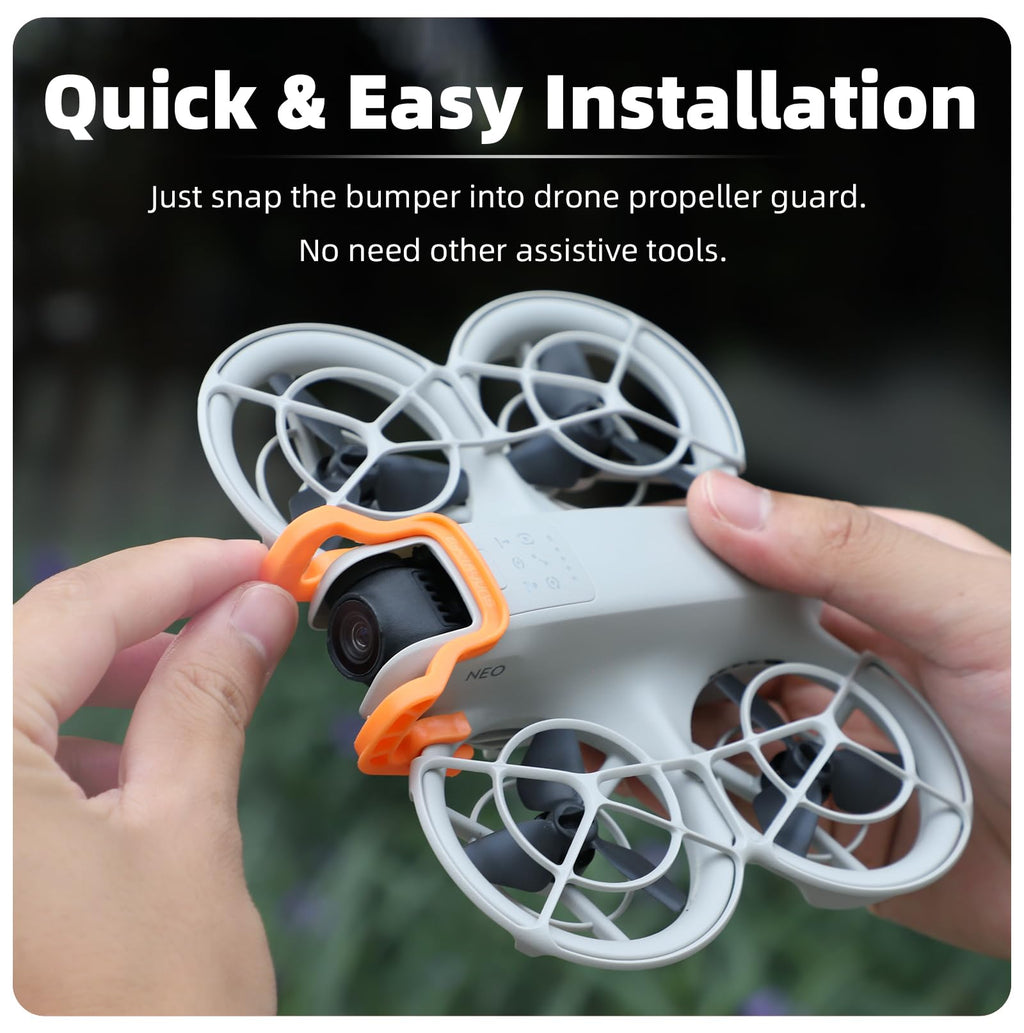 LIBOQIAO Quick-Release Gimbal Bumper for DJI NEO – Orange Anti-Collision Camera Protector