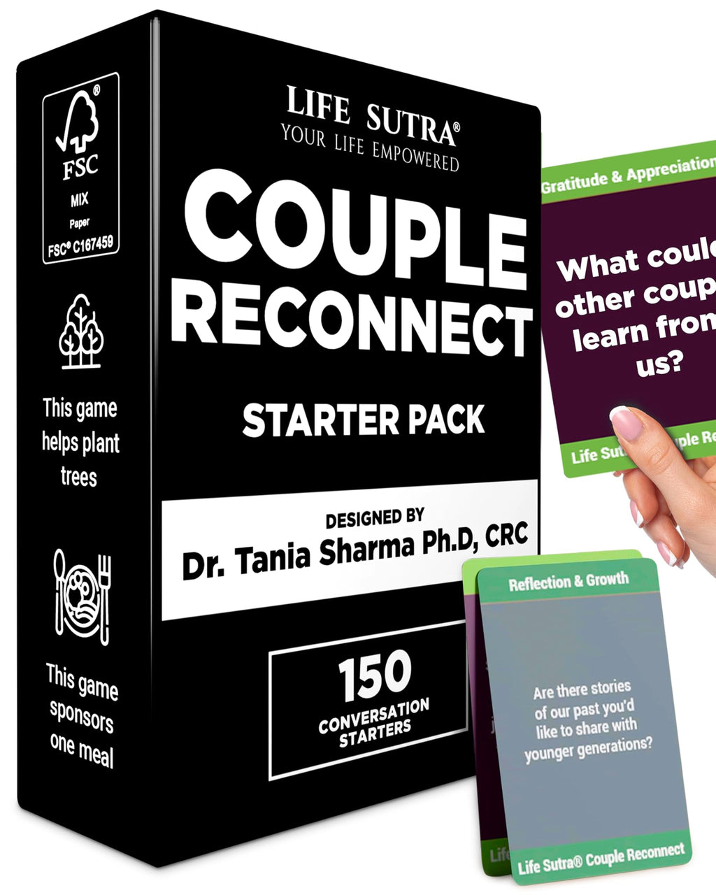 Life Sutra Couple Reconnect Card Game – 150 Conversation Cards for Deeper Connection and Trust