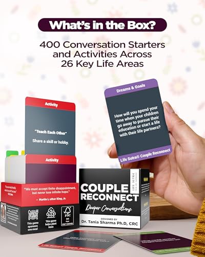 Life Sutra Couple Reconnect Card Game – 150 Conversation Cards for Deeper Connection and Trust