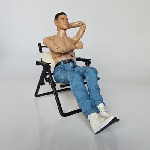 Light Blue 1/6 Scale Classic Jeans and Belt for 12-Inch Action Figures
