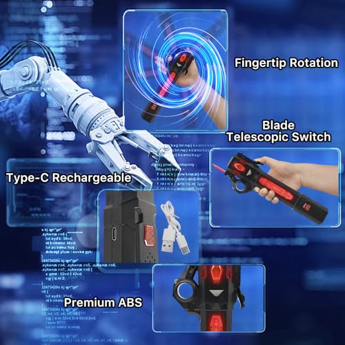 Light Up Sword for Kids – Retractable Blade, 7 Colors, Sound Effects, USB-C Rechargeable