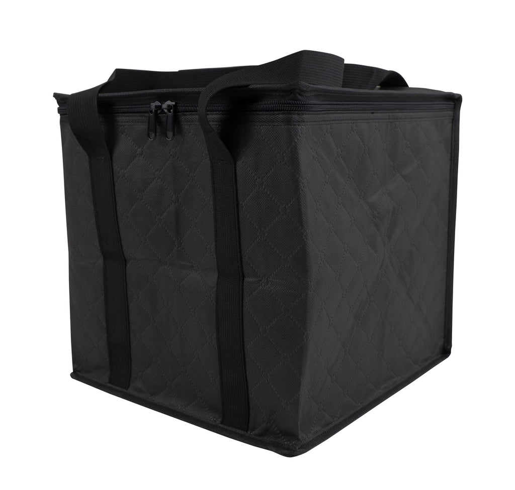 Lightweight Board Game Bag – 12-Inch Cube, Water Resistant, Zippered Lid, Carrying Handle (Black)