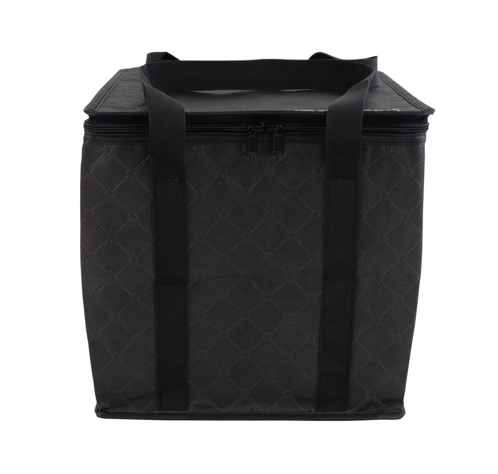 Lightweight Board Game Bag – 12-Inch Cube, Water Resistant, Zippered Lid, Carrying Handle (Black)