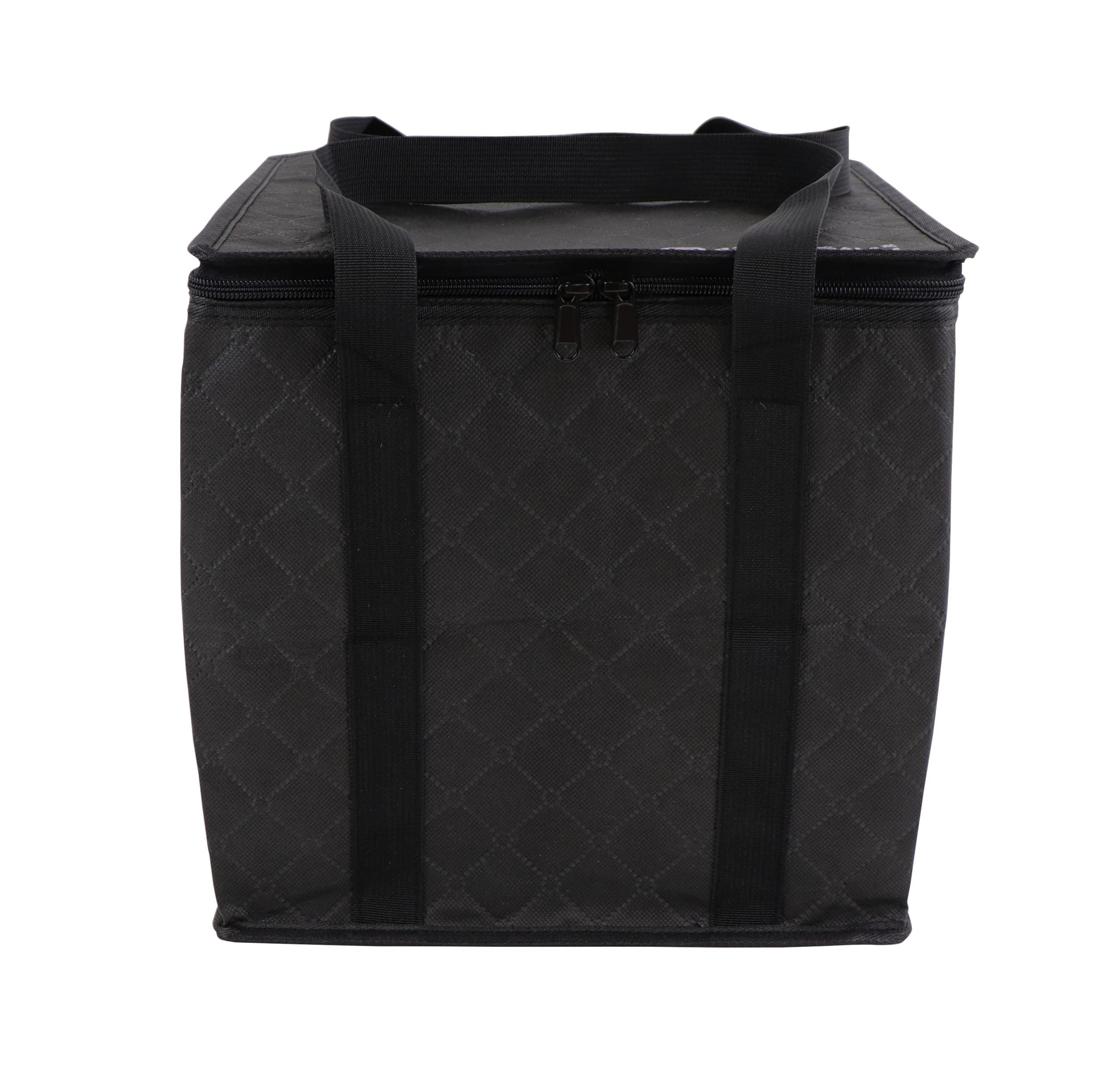 Lightweight Board Game Bag – 12-Inch Cube, Water Resistant, Zippered Lid, Carrying Handle (Black)