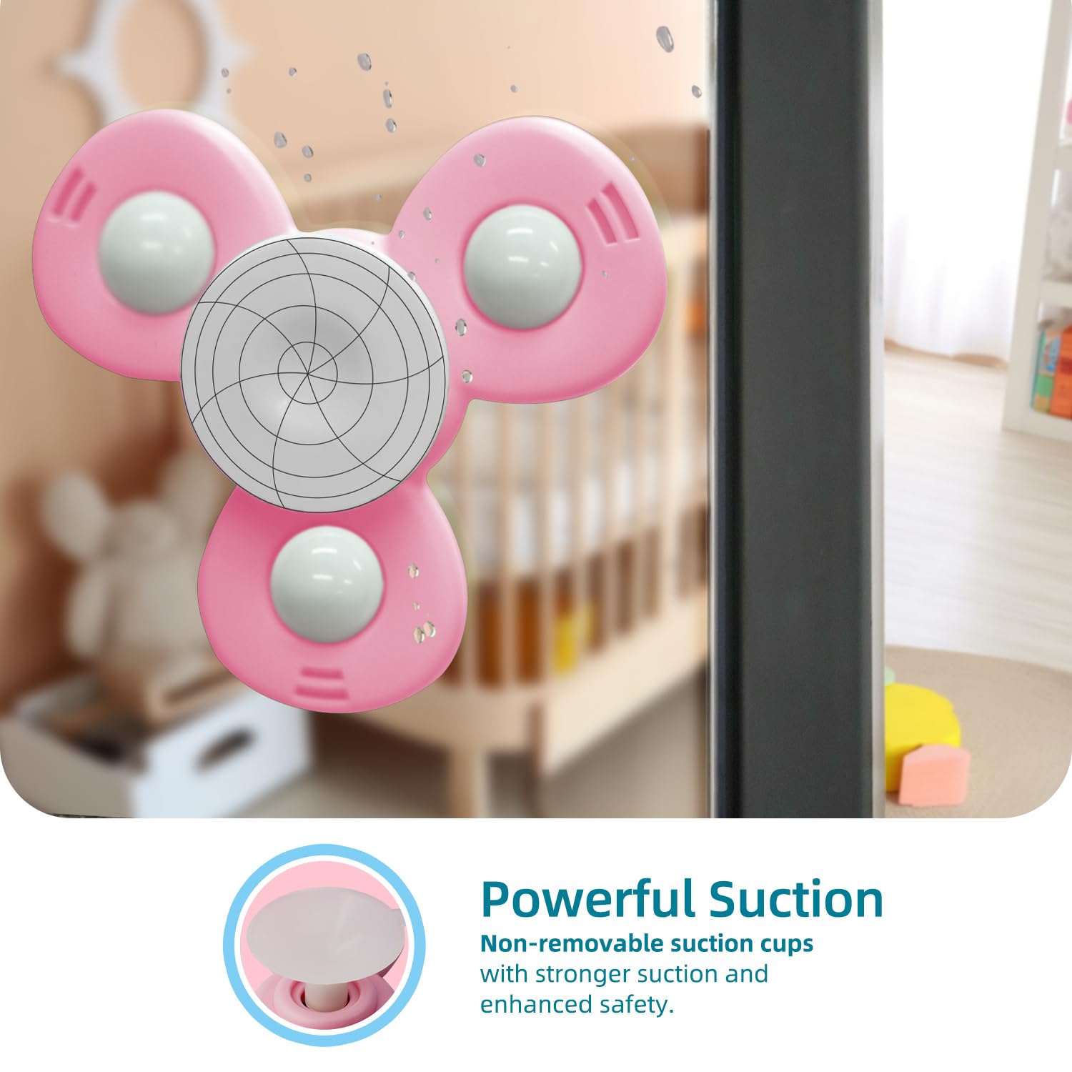LiKee Suction Cup Fidget Toy - Rotating Sensory Bath Toy for Babies 10+ Months