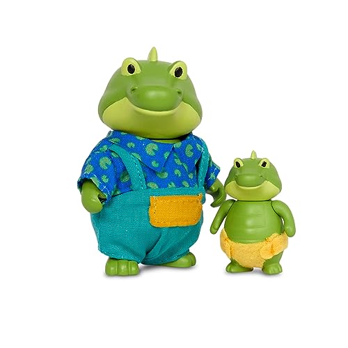 Li'l Woodzeez Bogglesby Alligator Family – Set of 4 Posable Alligator Figures with Storybook for Imaginative Play