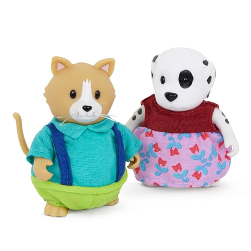 Li'l Woodzeez Friendz Club Backyard Set – 4 Posable Animal Dolls for Creative Pretend Play Ages 3+