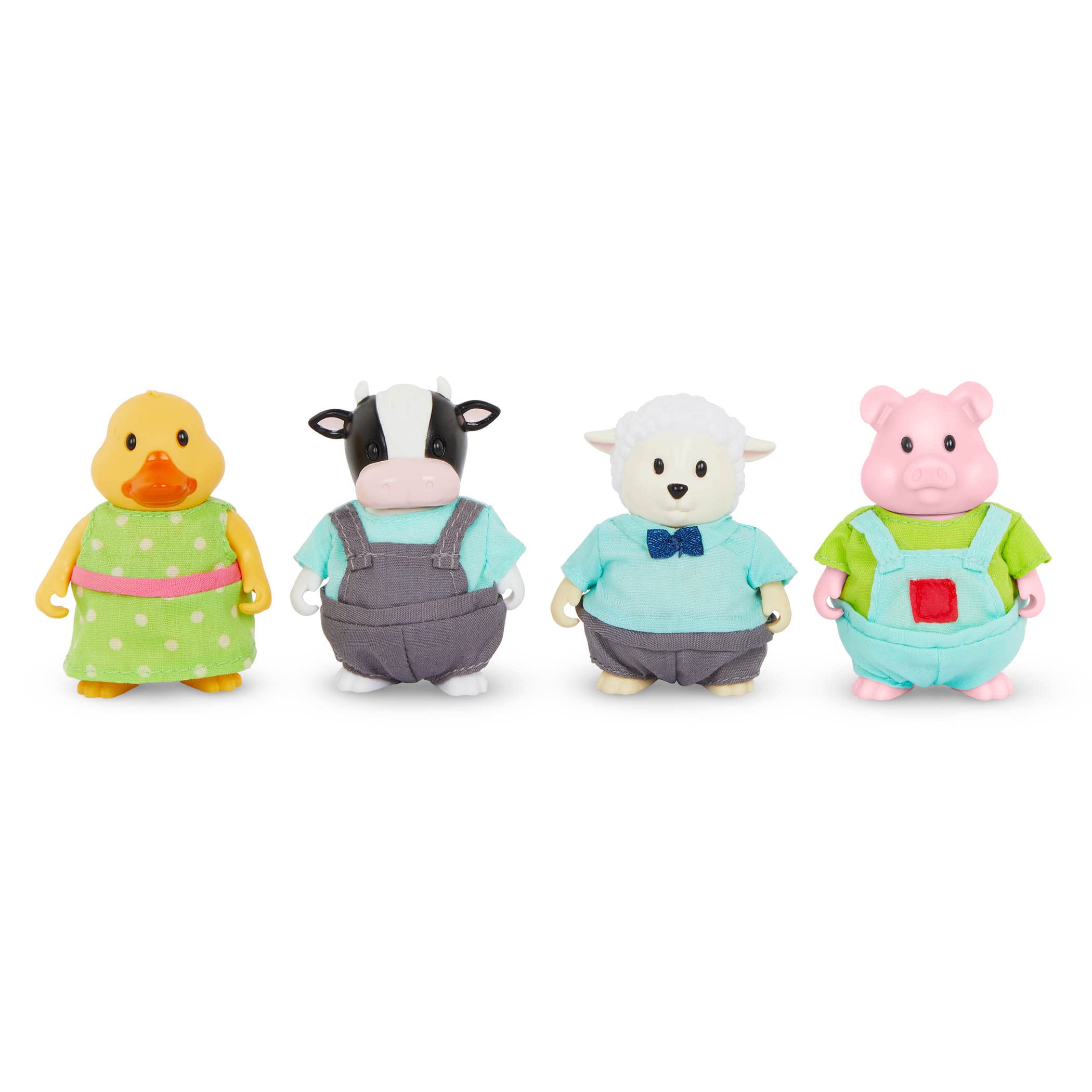 Li'l Woodzeez Friendz Club Farm Set – 4 Posable Farm Animal Figures for Kids 3+