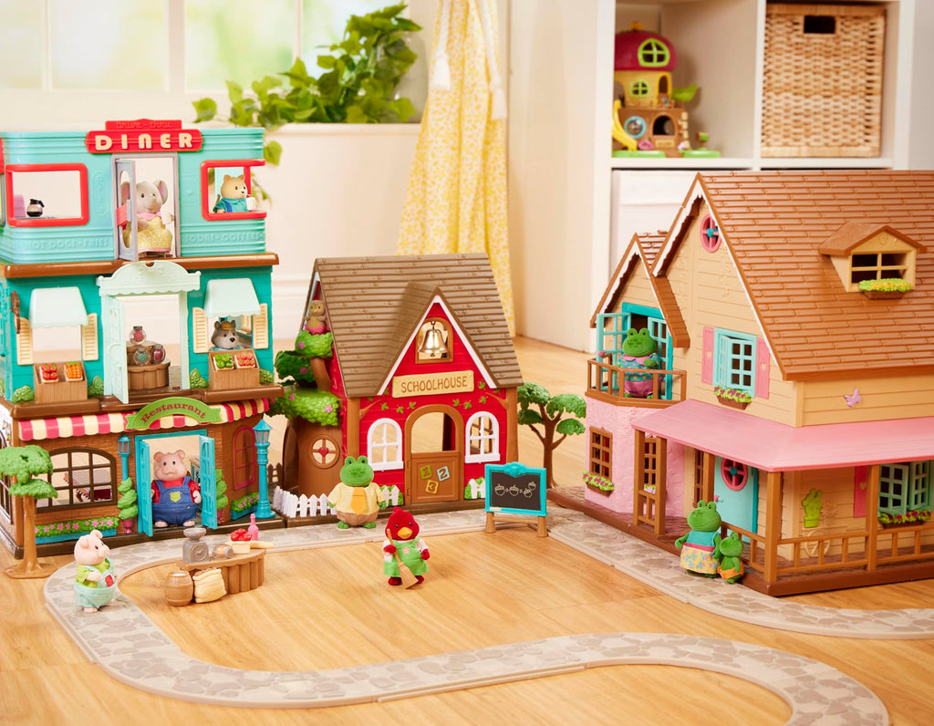 Li'l Woodzeez Friendz Club Farm Set – 4 Posable Farm Animal Figures for Kids 3+