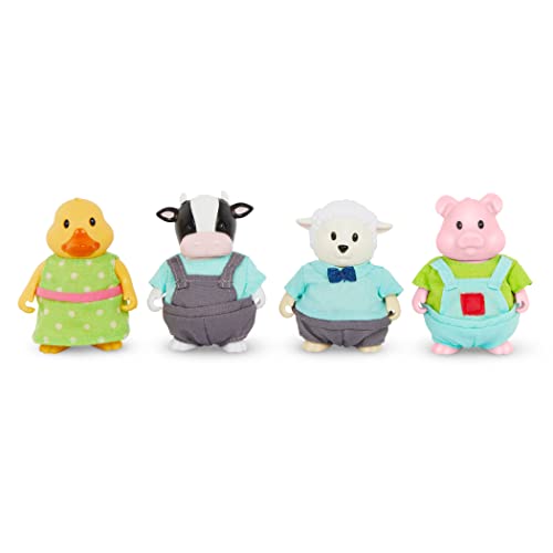 Li'l Woodzeez Friendz Club Farm Set – 4 Posable Farm Animal Figures for Kids 3+