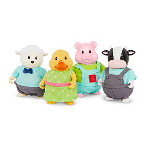 Li'l Woodzeez Friendz Club Farm Set – 4 Posable Farm Animal Figures for Kids 3+