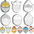Liliful 30-Pack DIY Knight Mask Craft Kit – Blank Paper Masks for Bible Armor of God Activities