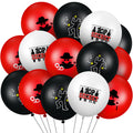 Liliful 60 Pack Red and Black Spy Theme Balloons - Classic Detective Party Decorations, 12 Inch Latex Balloons