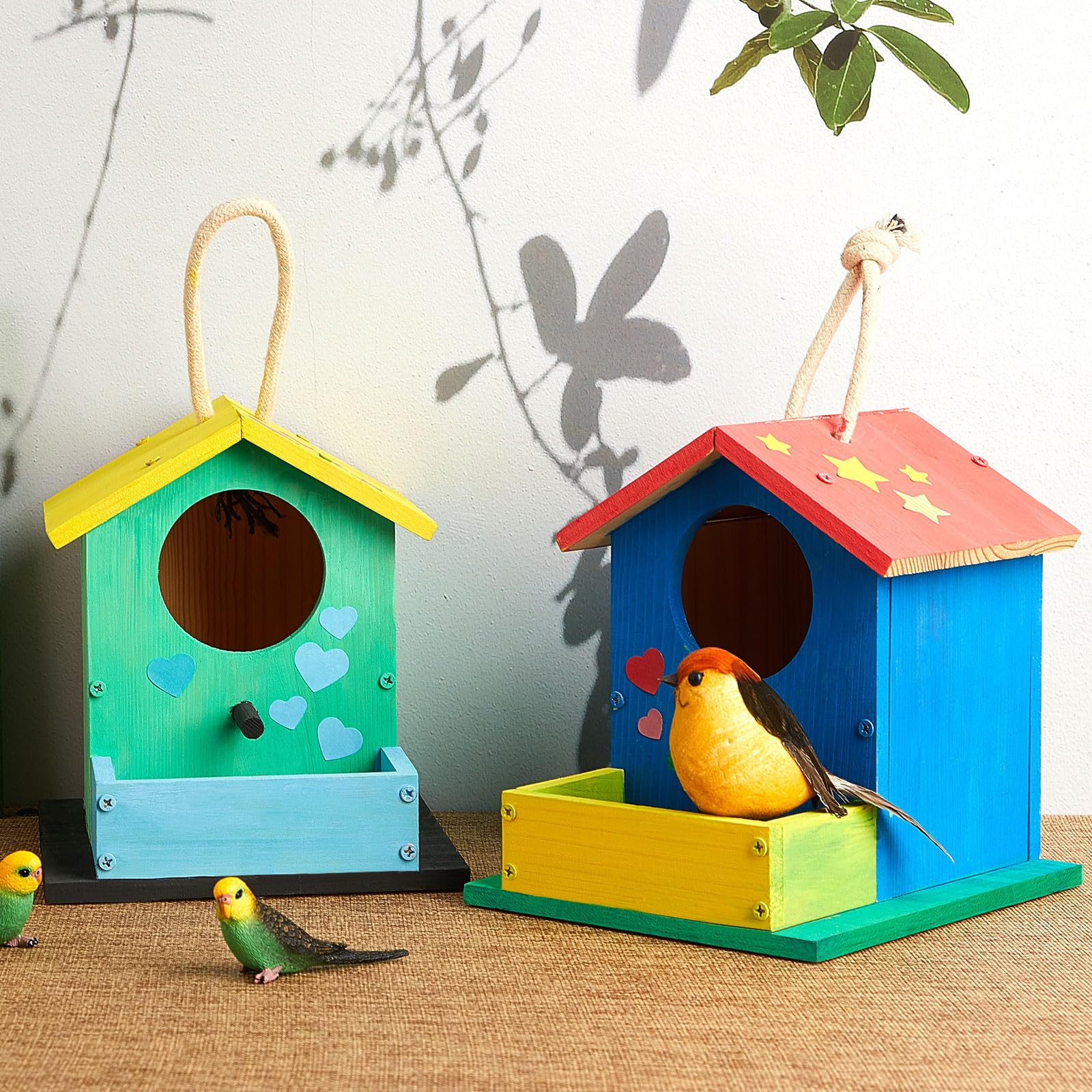 Liliful DIY Wooden Birdhouse Kit – Paint & Assemble Your Own Bird House, Crafts for Kids Ages 4-8