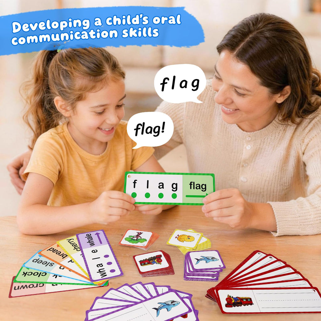LilLaufy Phonics Flash Cards – Blends, Digraphs & Sight Word Games for Toddlers